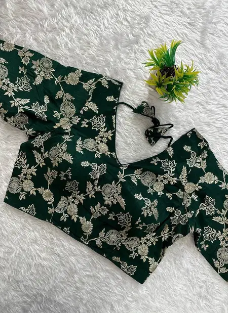 Pure Dola Silk Full Sleeves Blouse Collection Wholesale Online